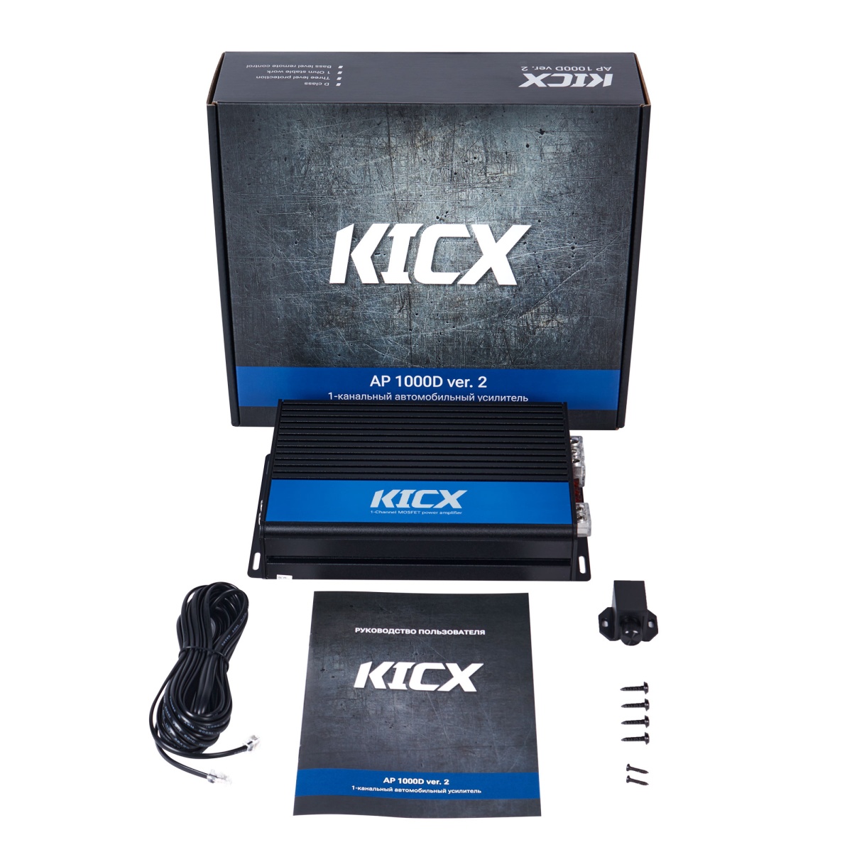 картинка Усилитель 1 канальный KICX AP 1000D ver.2 купить в магазине CAROBASS