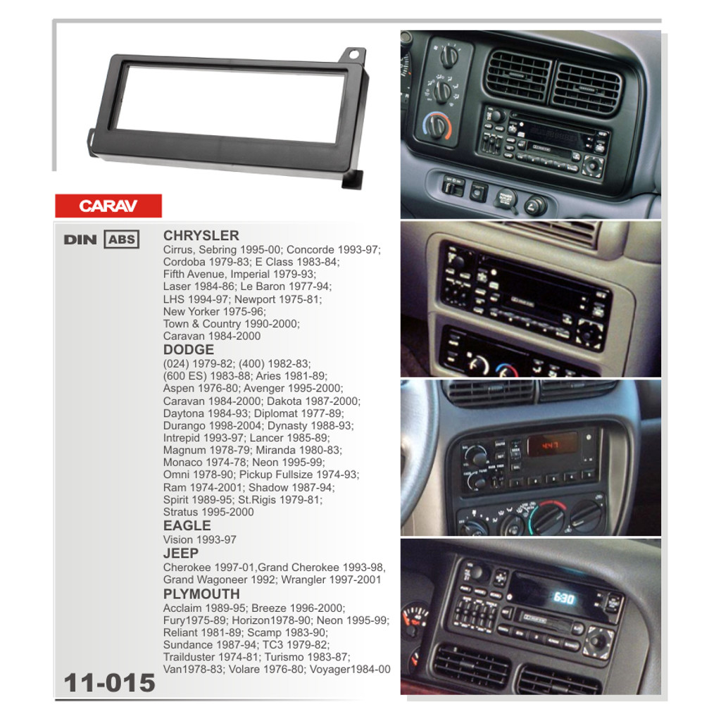картинка Рамка для а/м CHRYSLER / DODGE / JEEP 11-015 купить в магазине CAROBASS