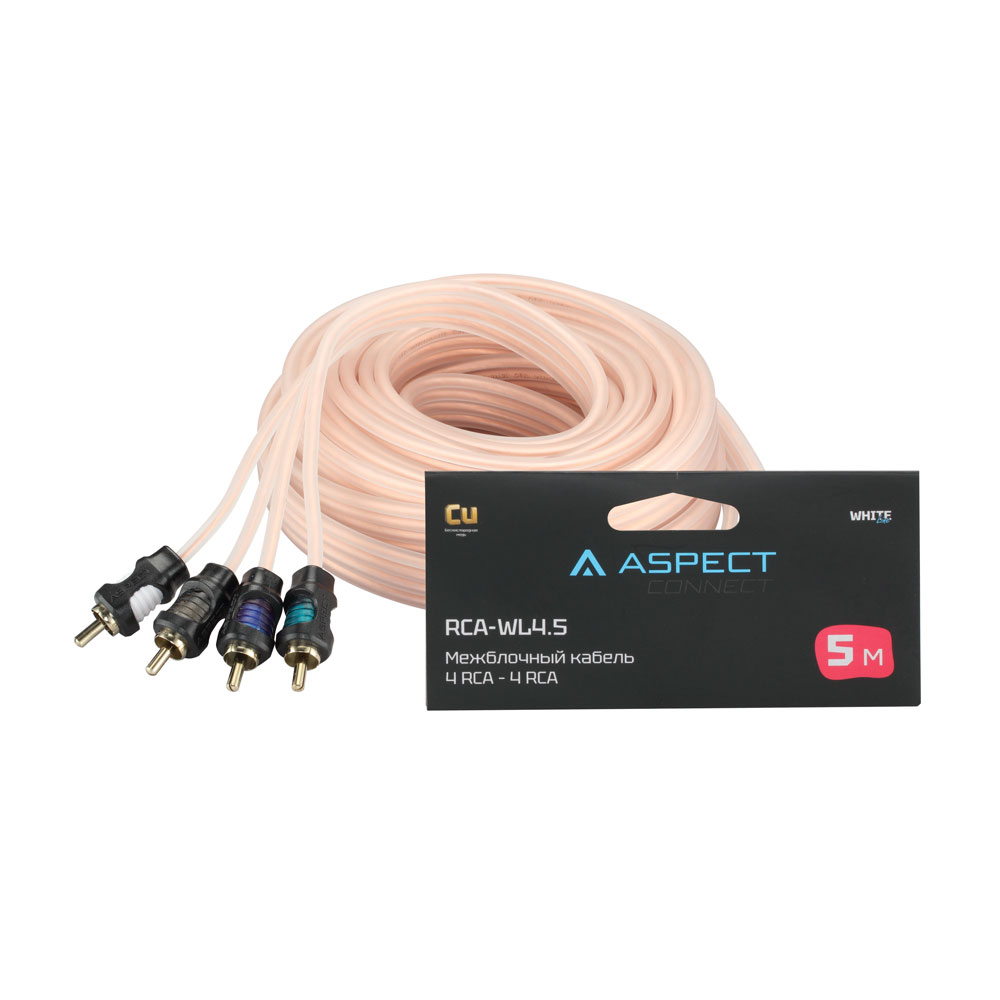 картинка Межблочный кабель ASPECT RCA-WL4.5 купить в магазине CAROBASS
