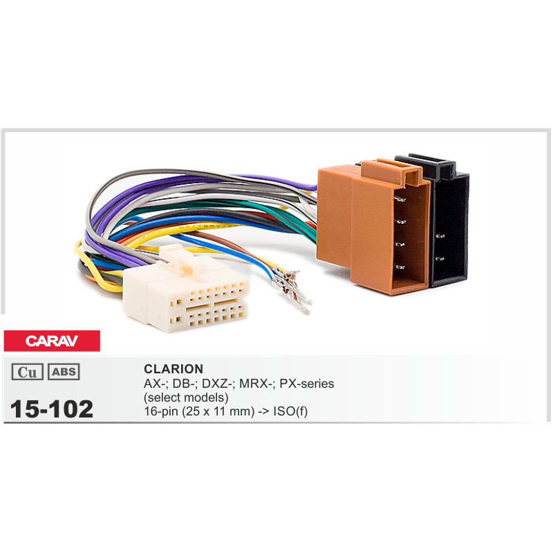 картинка ISO разъем для ГУ CLARION 15-102 купить в магазине CAROBASS