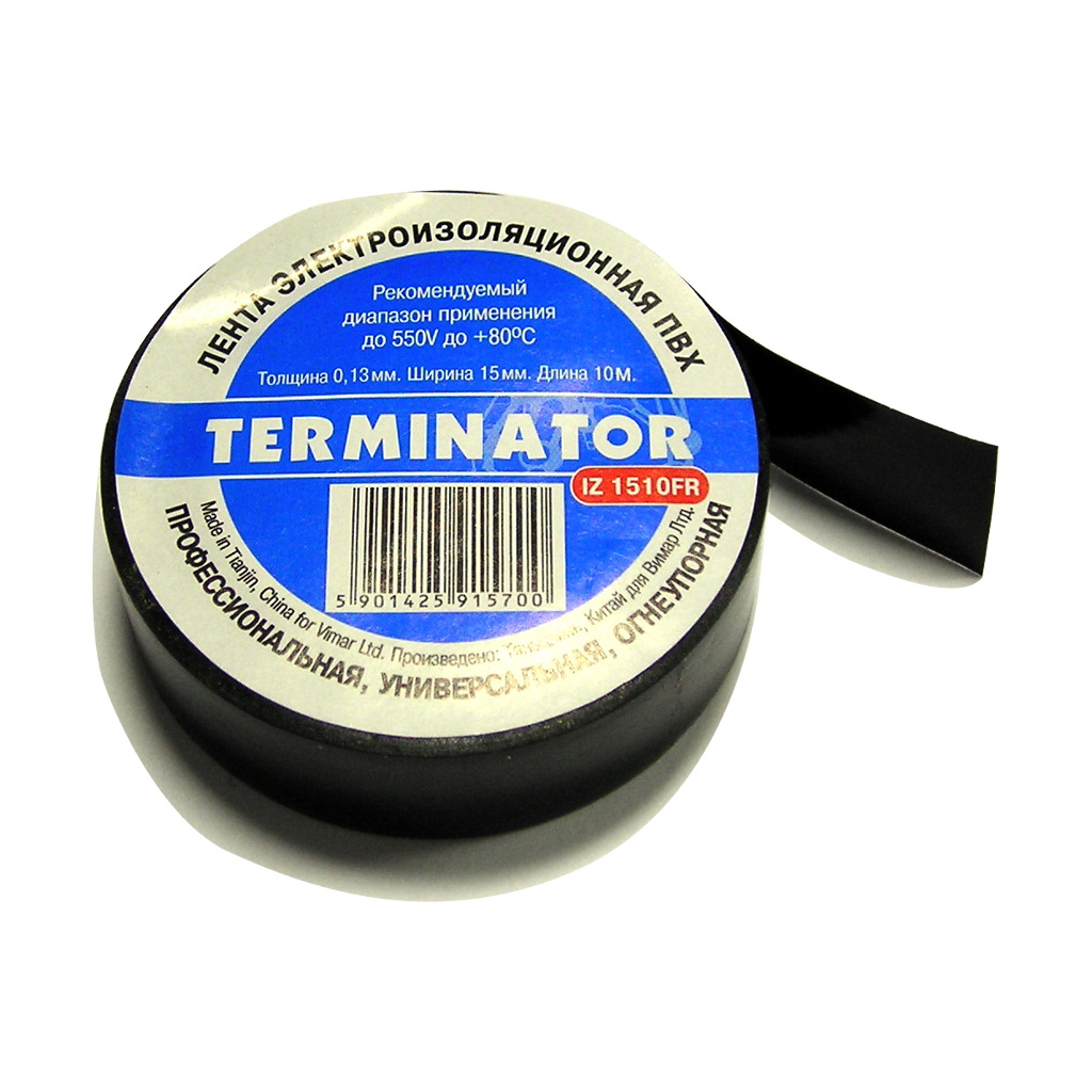 картинка Изоляционная лента ПВХ Terminator IZ 1510FR купить в магазине CAROBASS