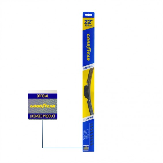 картинка Щетка стеклоочистителя бескаркасная 22''/55 см GOODYEAR «PREMIUM» купить в магазине CAROBASS