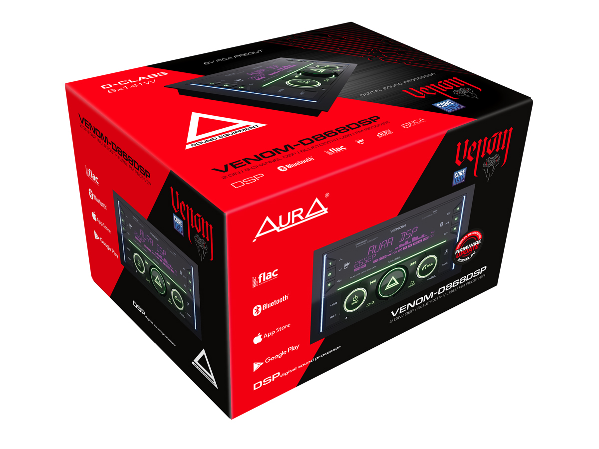 картинка Автомагнитола AURA VENOM-D868DSP купить в магазине CAROBASS