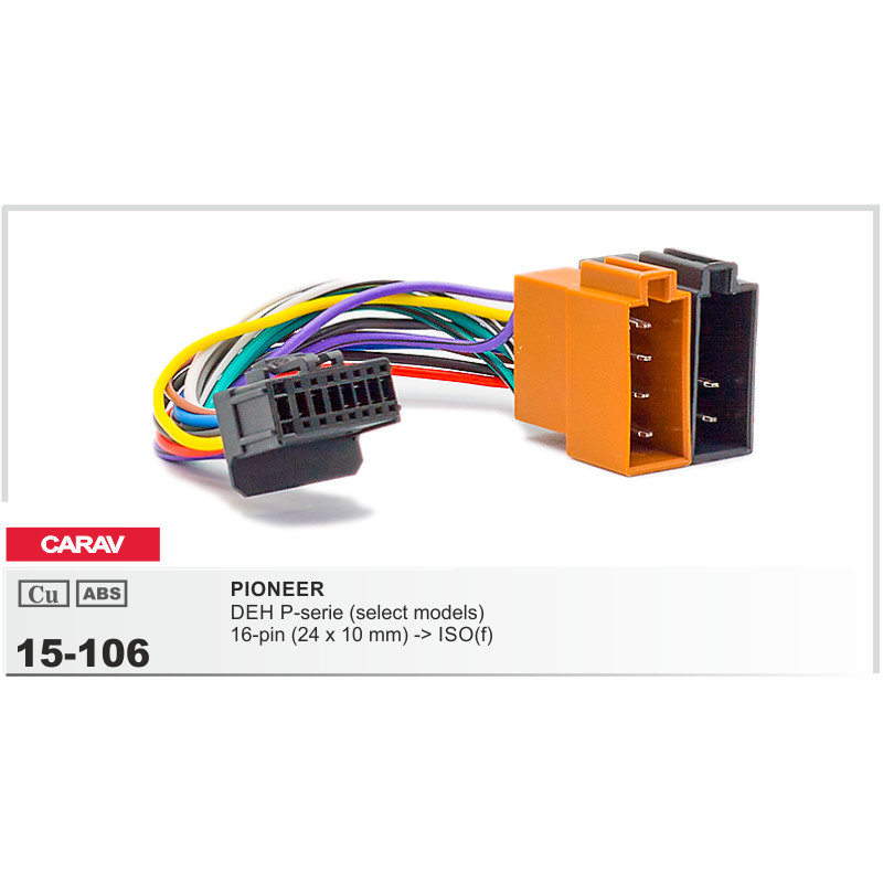 картинка ISO разъем для ГУ PIONEER 15-106/AWU-PI03 купить в магазине CAROBASS