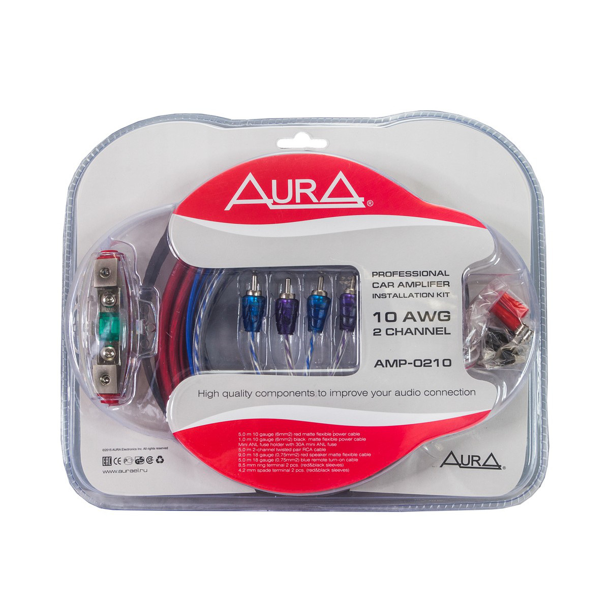 картинка Набор установочный AURA AMP-0210 купить в магазине CAROBASS