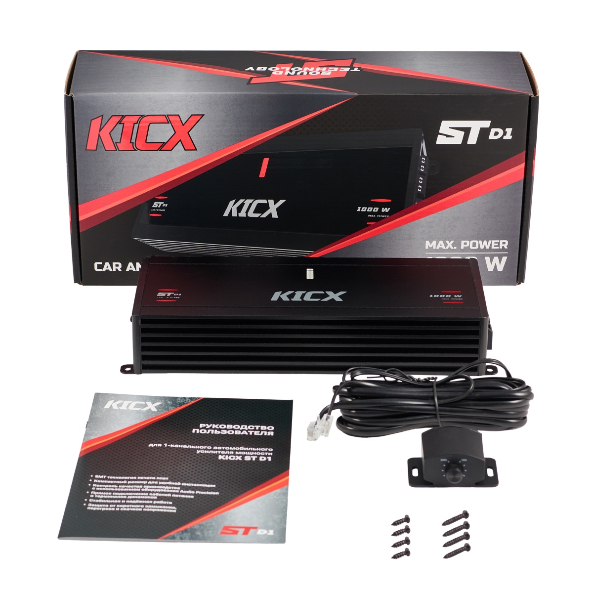 картинка Усилитель 1 канальный KICX ST D1 купить в магазине CAROBASS