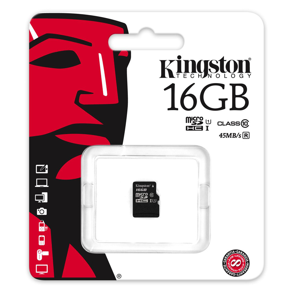 картинка Карта памяти MicroSDHC 16Gb Kingston Class 10 (без адаптера) SDC10G2/16GBSP купить в магазине CAROBASS