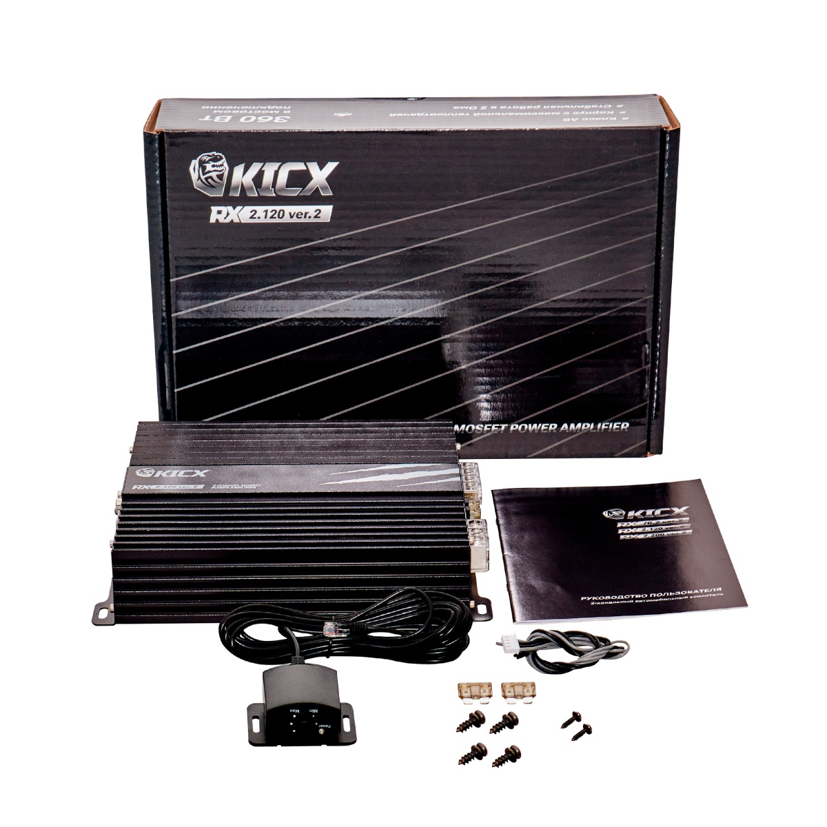 картинка Усилитель 2-х канальный KICX RX 2.120 ver.2 купить в магазине CAROBASS