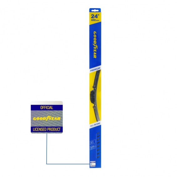 картинка Щетка стеклоочистителя бескаркасная 24''/60 см GOODYEAR «PREMIUM» купить в магазине CAROBASS