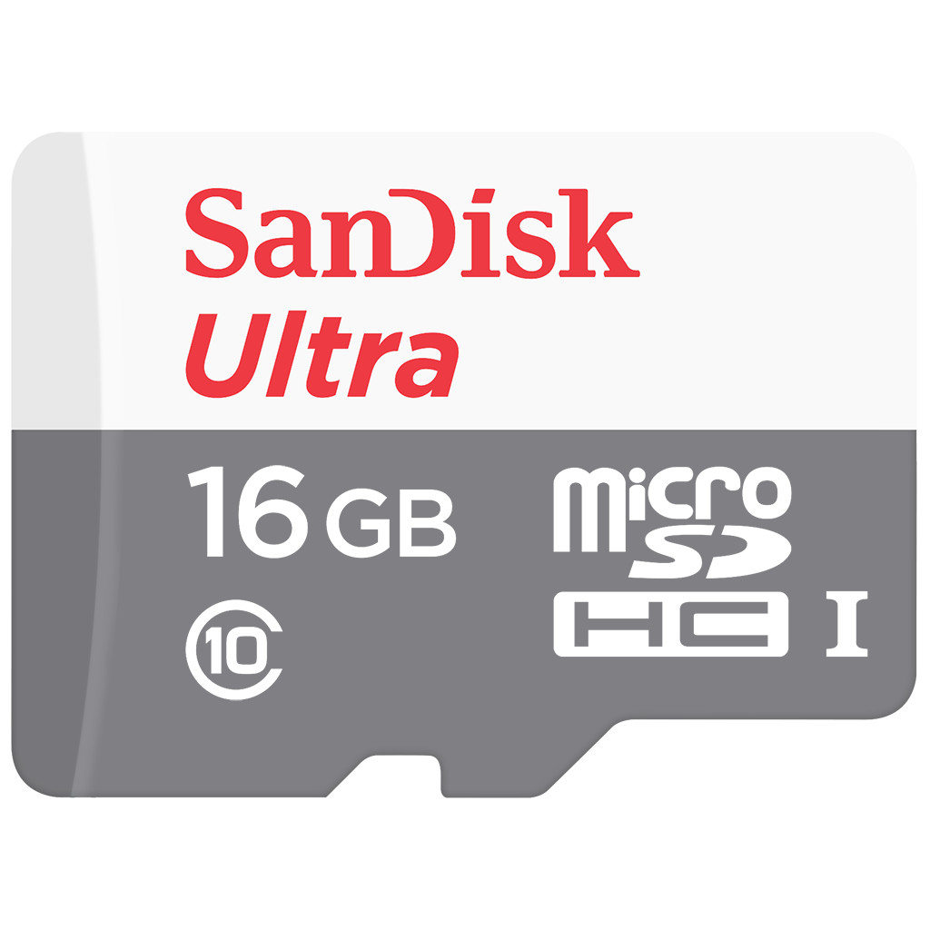 картинка Карта памяти MicroSDHC 16Gb SANDISK ULTRA C10 UHS-I 48MB/s SDSQUNB-016G-G3MN купить в магазине CAROBASS