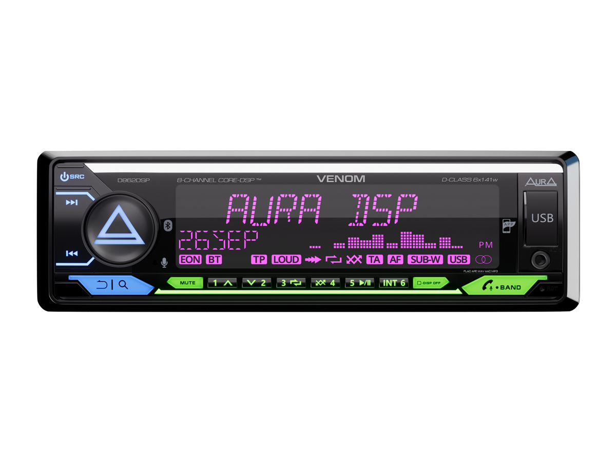 картинка Автомагнитола AURA VENOM-D862DSP купить в магазине CAROBASS