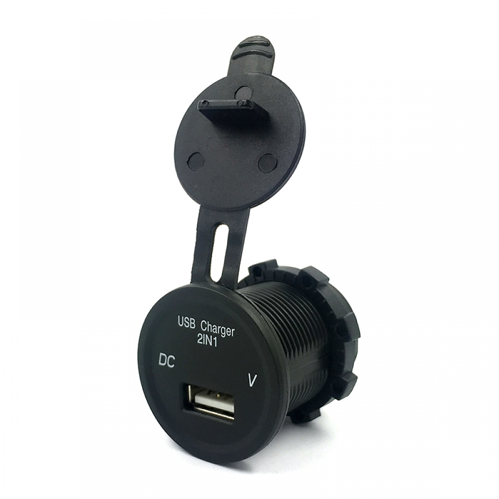 картинка Розетка врезная USB 2.1A KICX KVC-2.1-1B купить в магазине CAROBASS