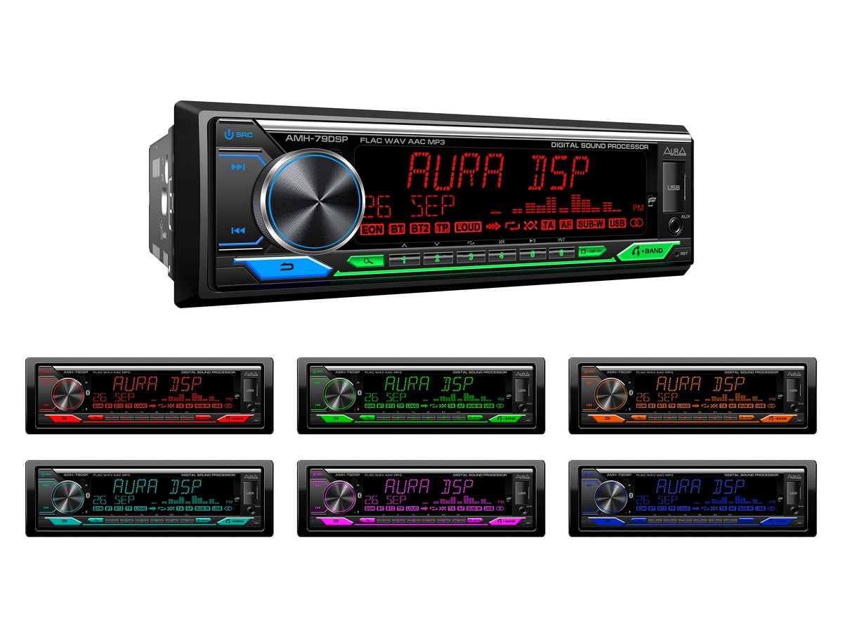 картинка Автомагнитола AURA AMH-79DSP (2023) купить в магазине CAROBASS