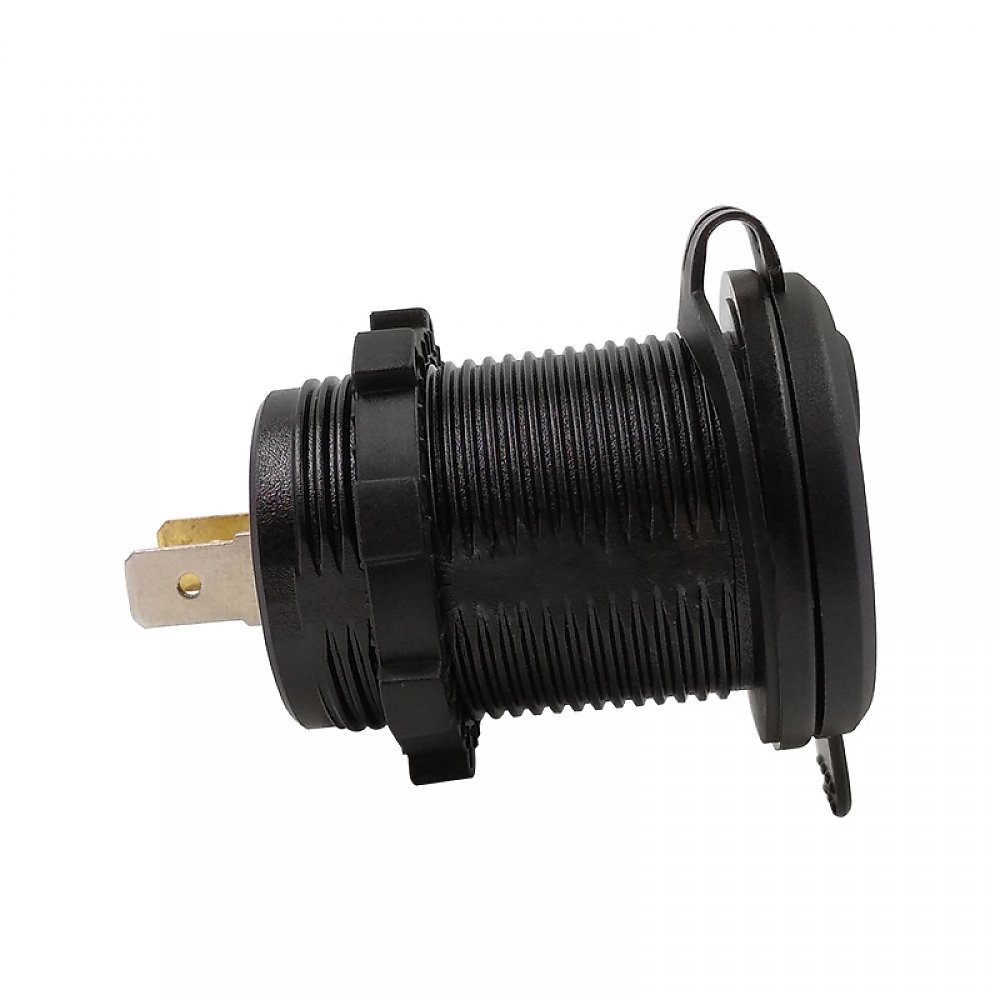 картинка Розетка врезная USB QC 3.0 c кнопкой выключения KICX KVC-QС3.0-1R купить в магазине CAROBASS