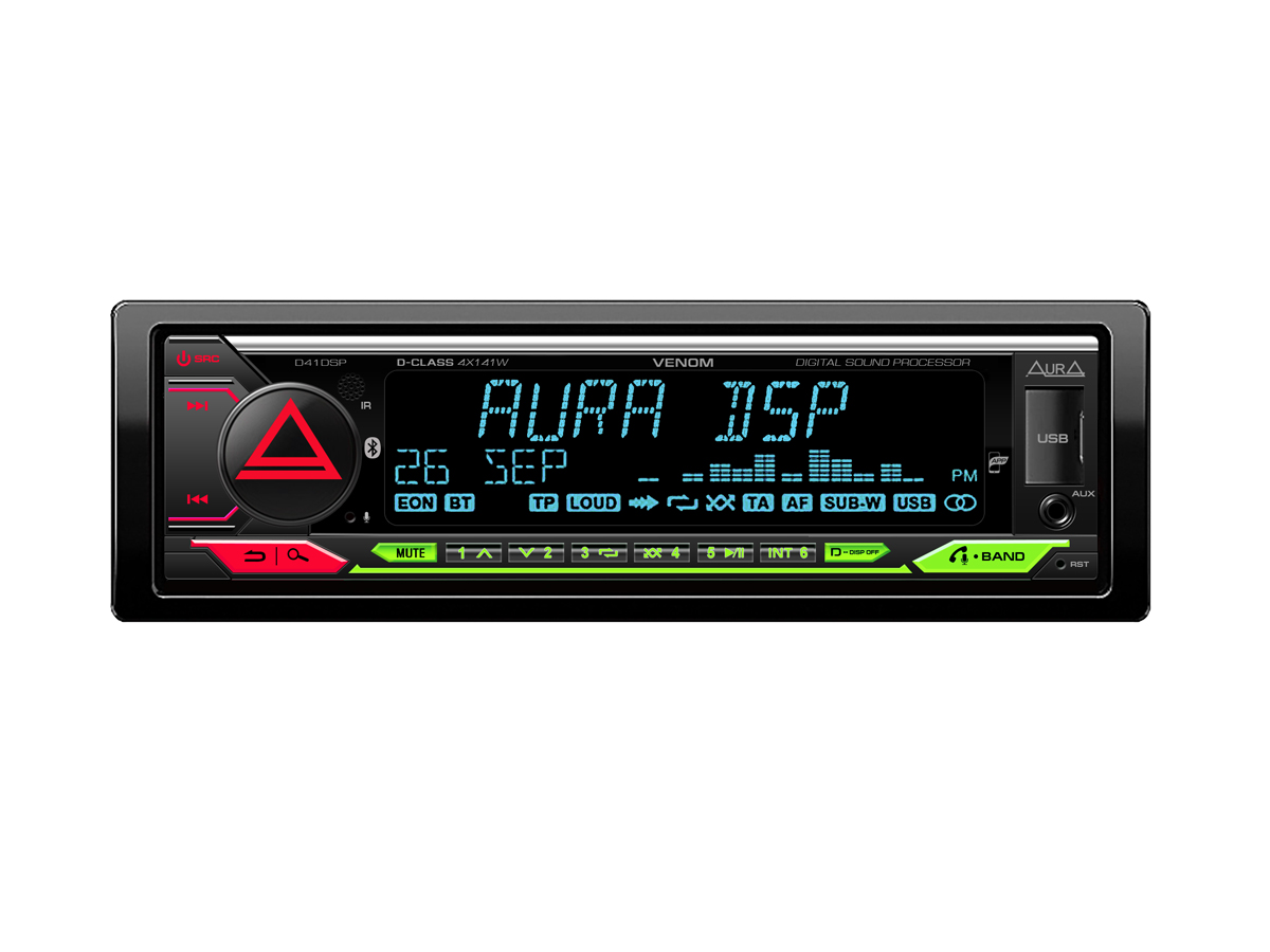 картинка Автомагнитола AURA VENOM-D41DSP купить в магазине CAROBASS