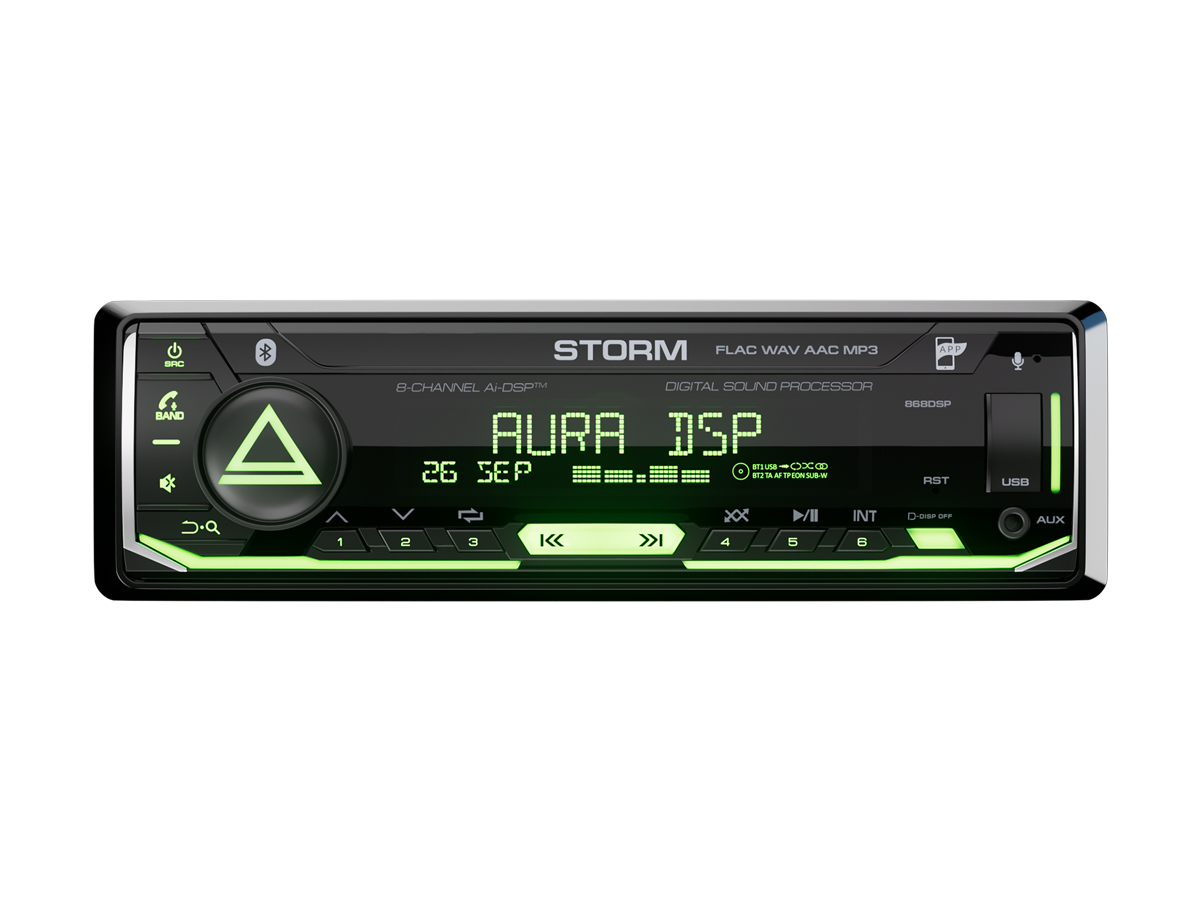 картинка Автомагнитола AURA STORM-868DSP купить в магазине CAROBASS