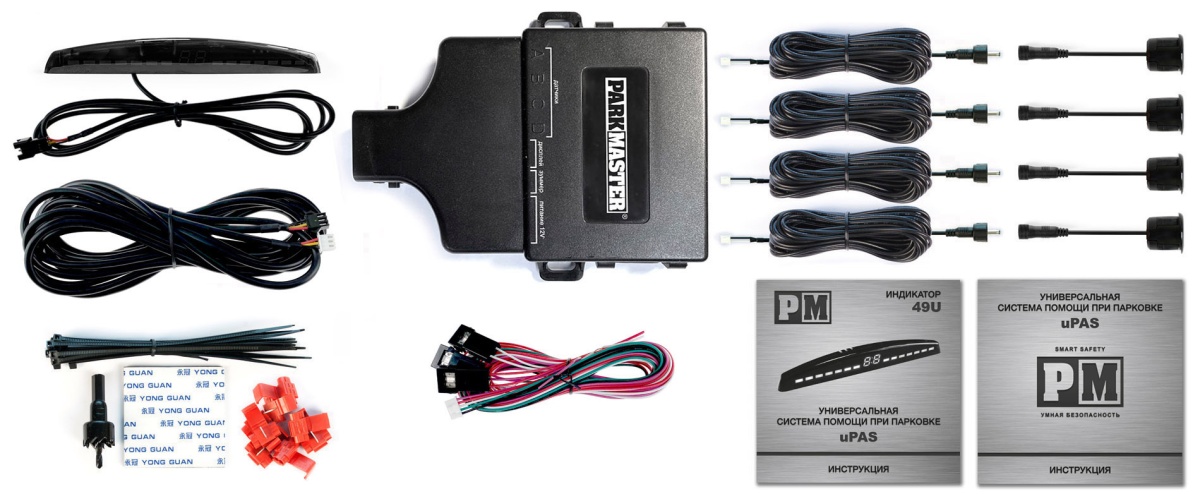картинка Парковочный радар ParkMaster 49U-4-A (Black) купить в магазине CAROBASS