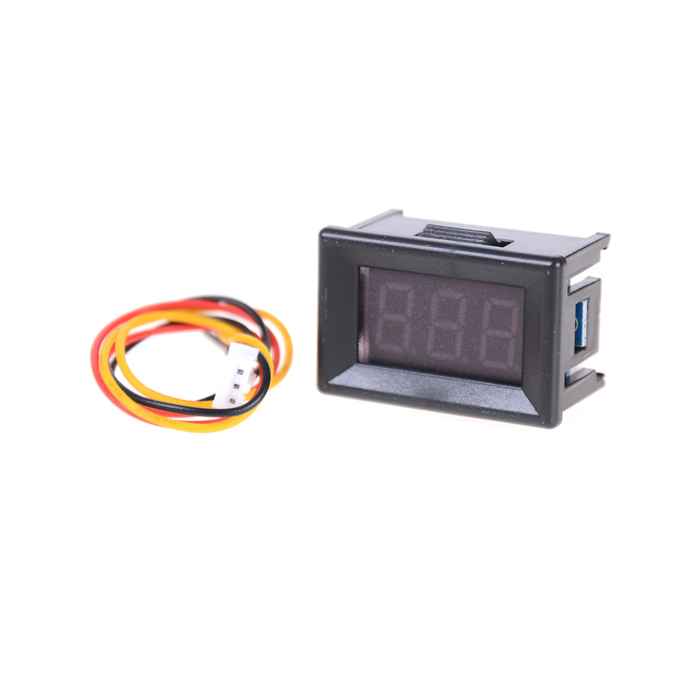 картинка Вольтметр 0.36" мини (3-провода с колодкой) DC 0-100V 3cable Red купить в магазине CAROBASS