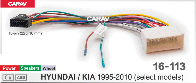 картинка Комплект проводов HYUNDAI / KIA 2004+ 16-113 купить в магазине CAROBASS