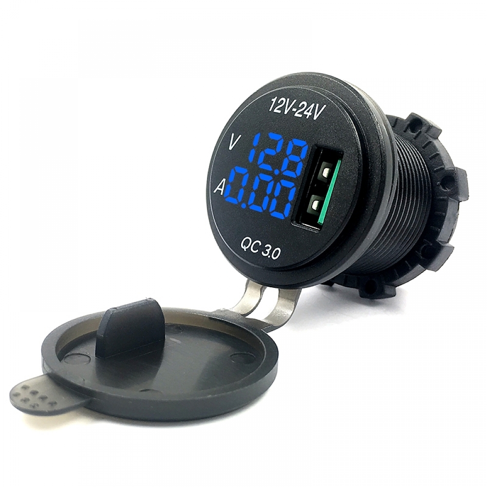 картинка Розетка врезная USB QC 3.0 KICX KVAC-QC3.0-1B купить в магазине CAROBASS