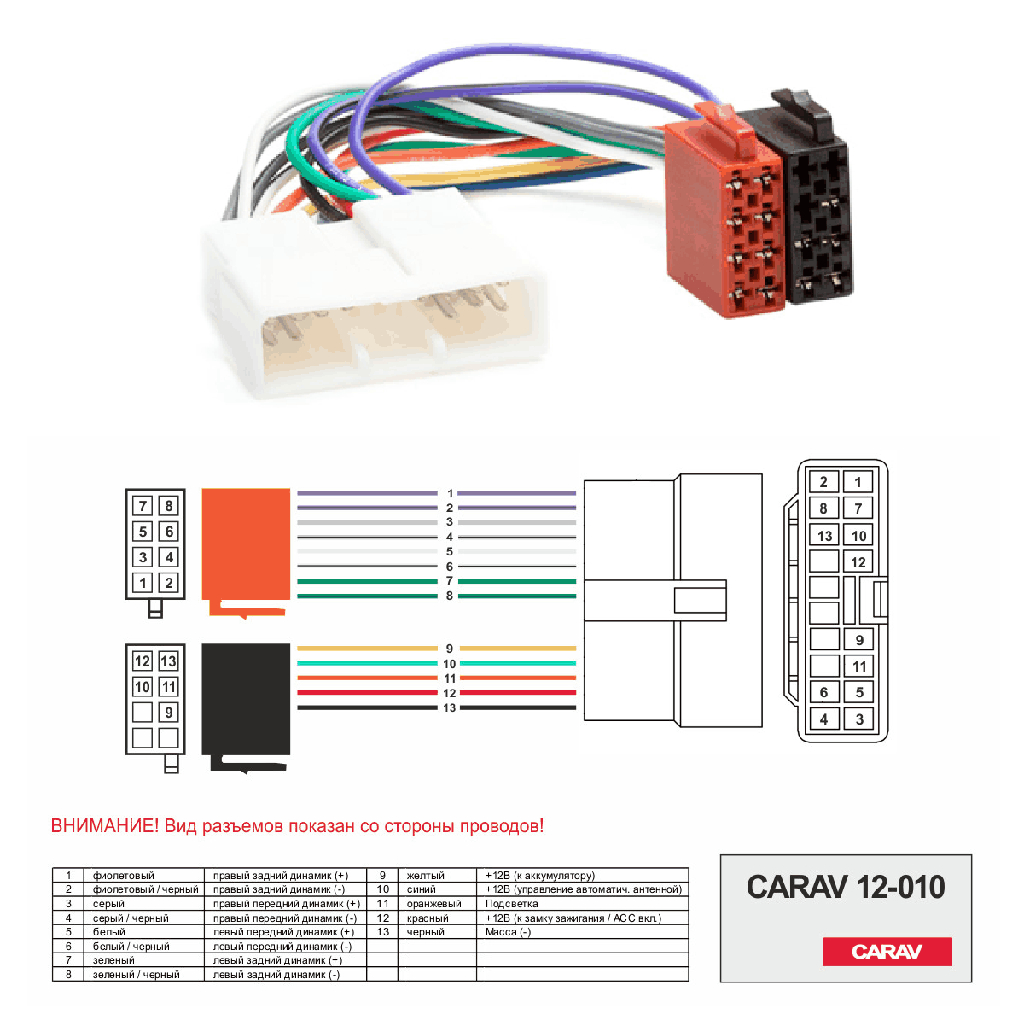 картинка ISO - переходник для а/м HONDA 12-010 купить в магазине CAROBASS