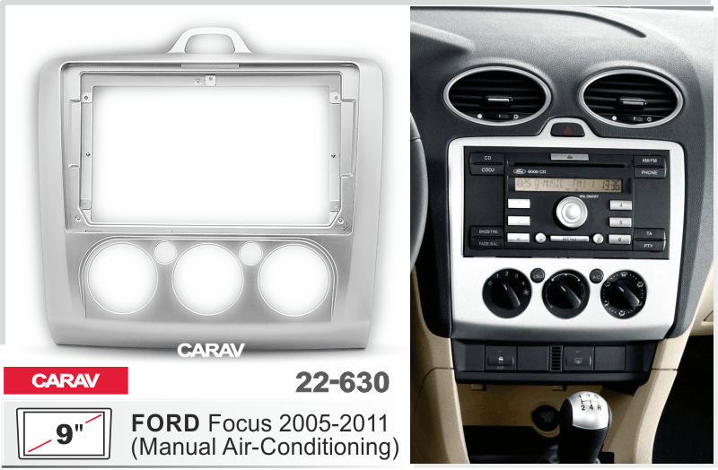 картинка Переходная рамка 9" для FORD Focus 2005-11 CARAV 22-630 купить в магазине CAROBASS