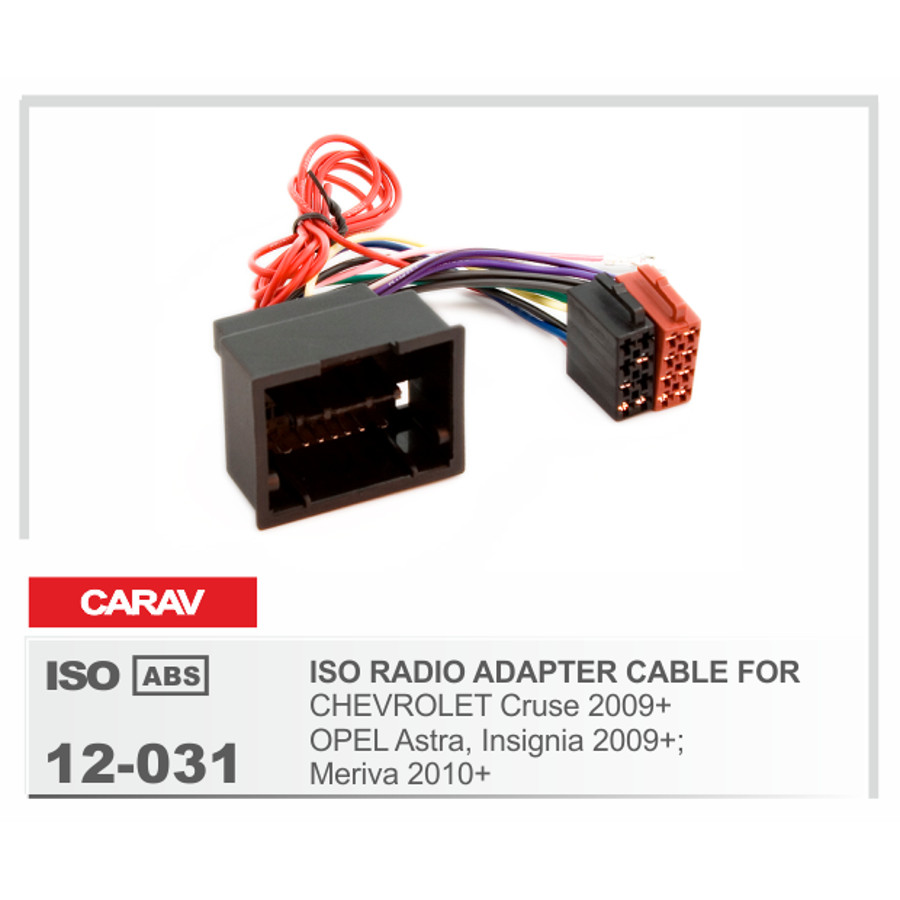 картинка ISO - переходник для а/м CHEVROLET / OPEL 12-031 купить в магазине CAROBASS
