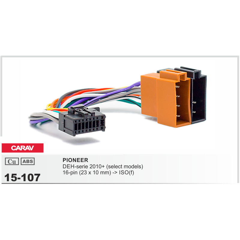 картинка ISO разъем для ГУ PIONEER 15-107/AWU-PI01 купить в магазине CAROBASS