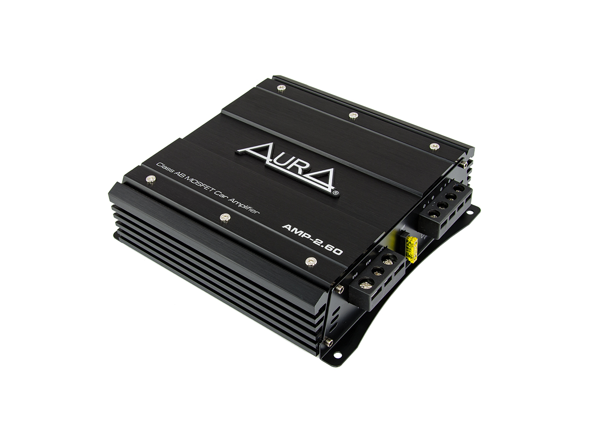 картинка Усилитель 2-х канальный AURA AMP-2.60 купить в магазине CAROBASS