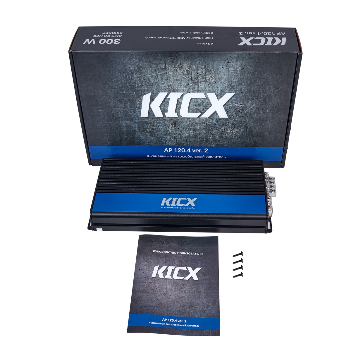картинка Усилитель 4-х канальный KICX AP 120.4 ver.2 купить в магазине CAROBASS