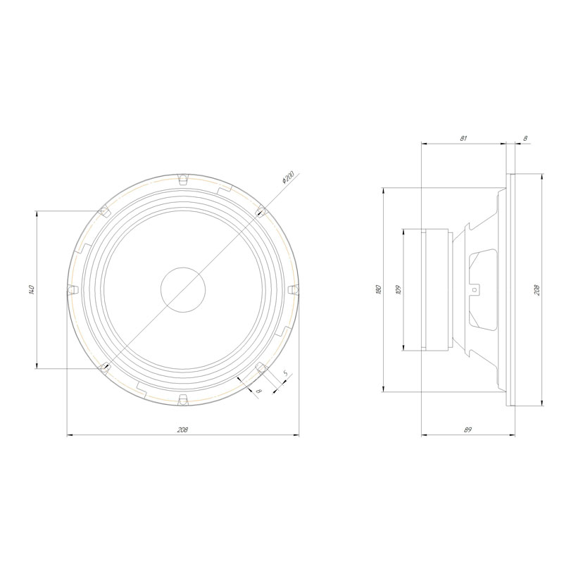 картинка AC 8" эстрадная ORIS LS-80 купить в магазине CAROBASS