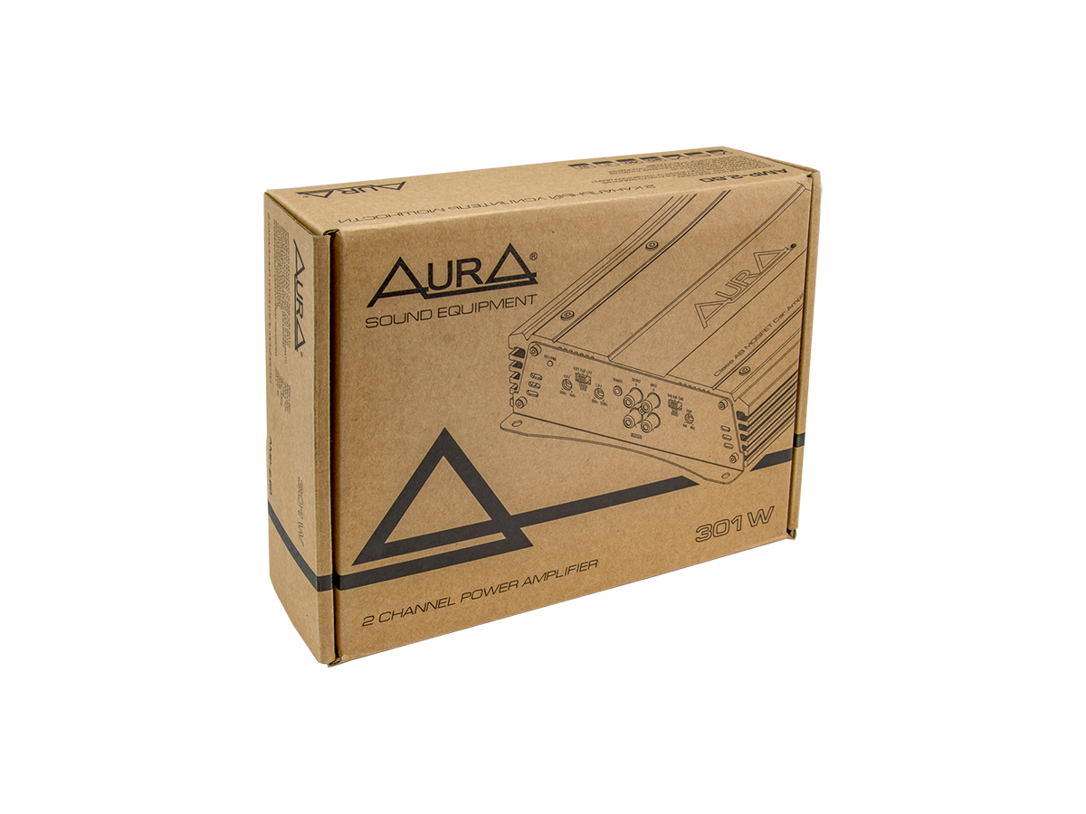 картинка Усилитель 2-х канальный AURA AMP-2.60 купить в магазине CAROBASS