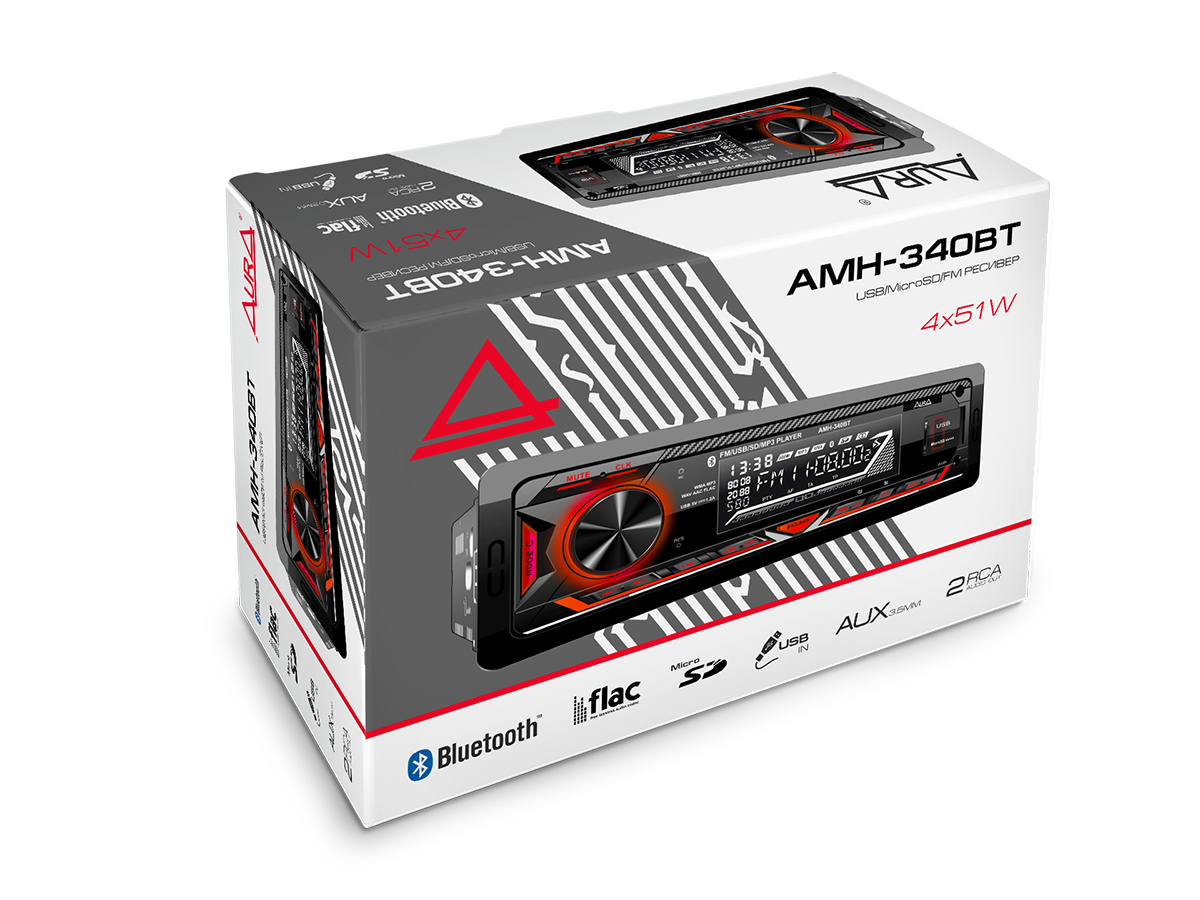 картинка Автомагнитола AURA AMH-340BT купить в магазине CAROBASS
