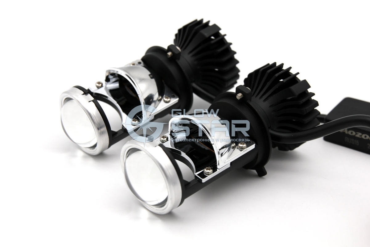 картинка Линзы LED AOZOOM H4 mini купить в магазине CAROBASS