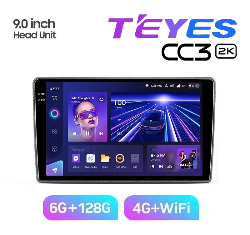 картинка Автомагнитола 9" TEYES CC3 2K 6/128GB 4G купить в магазине CAROBASS