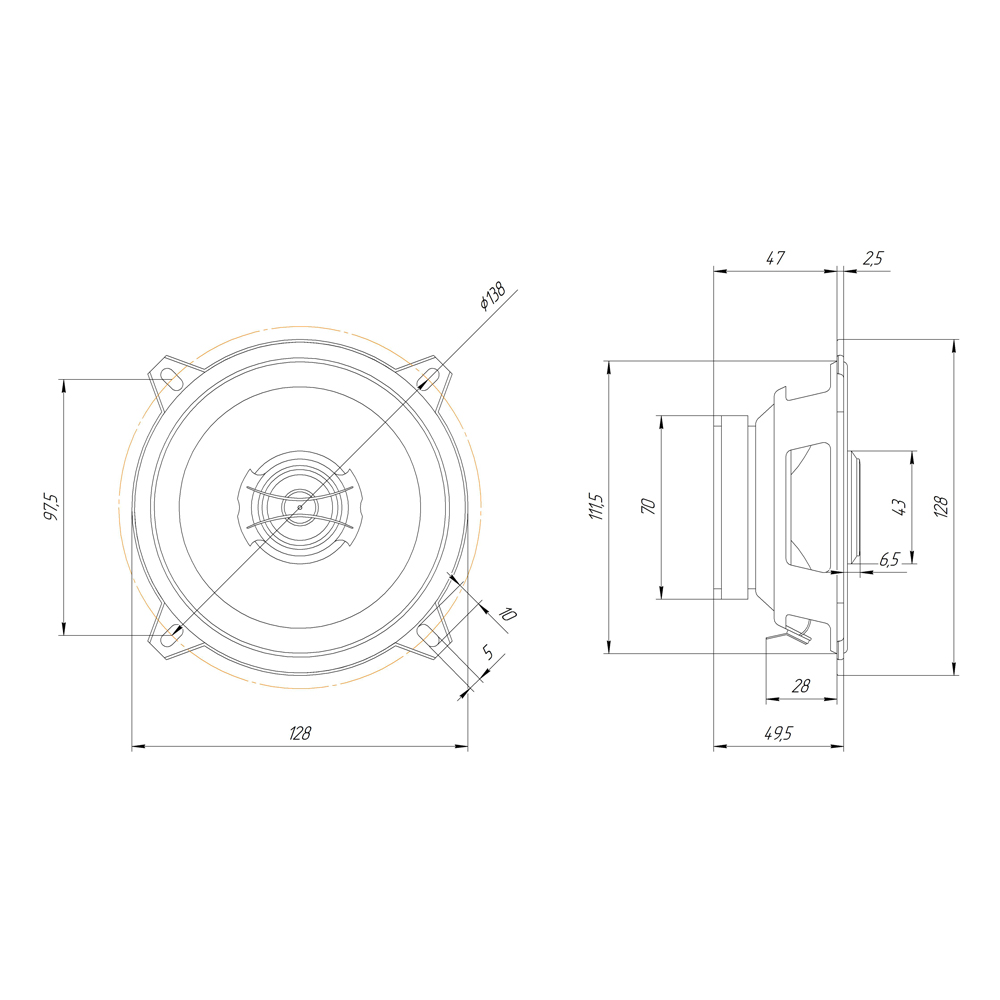 картинка AC 5.25" коаксиальная ORIS JB-502 купить в магазине CAROBASS