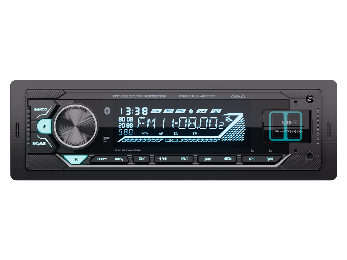 картинка Автомагнитола AURA FIREBALL-450BT купить в магазине CAROBASS