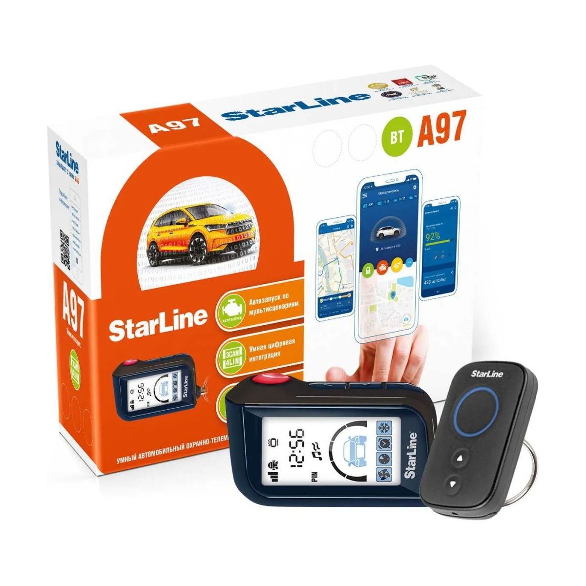 картинка Автосигнализация с автозапуском StarLine A97 BT GSM купить в магазине CAROBASS