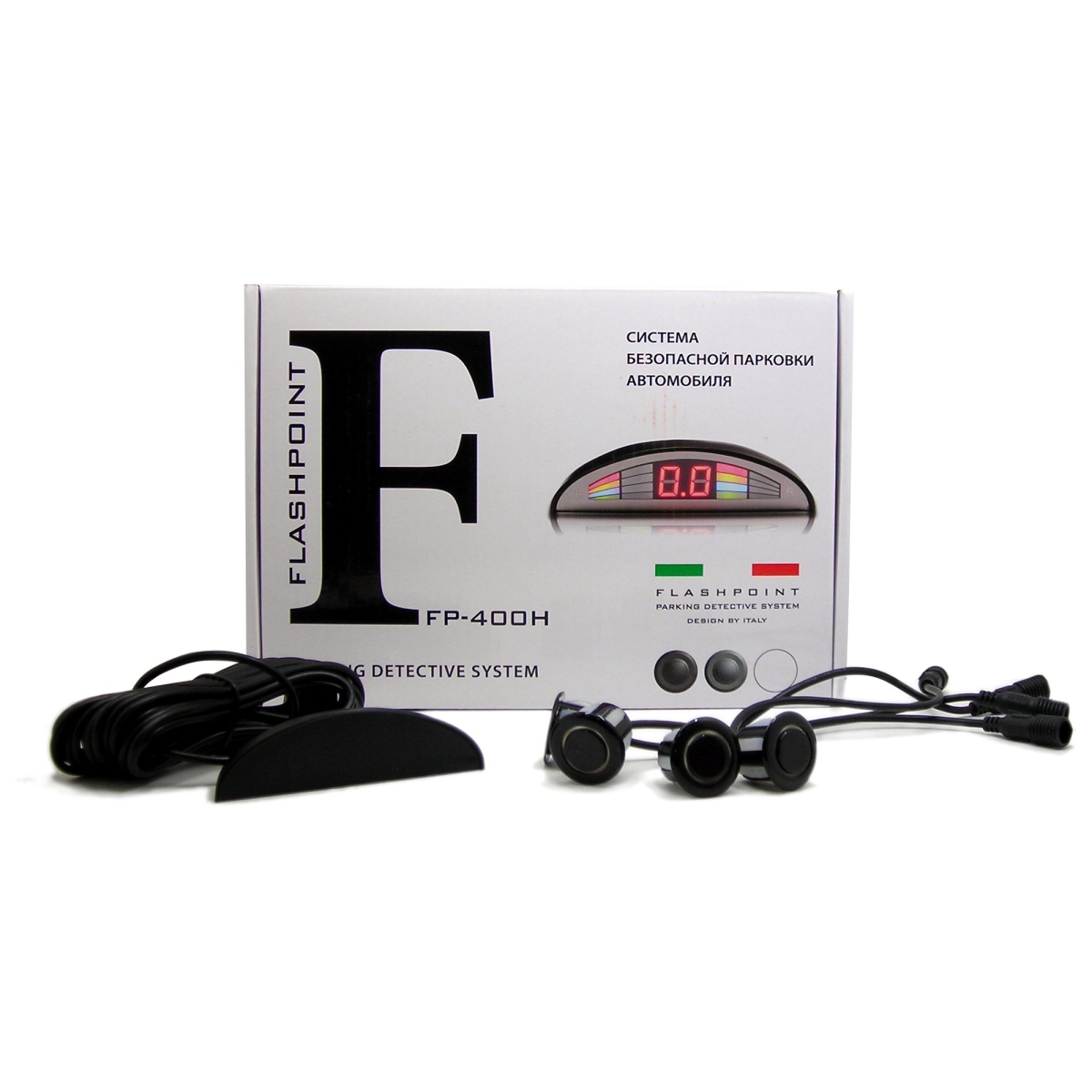 картинка Парковочный радар FLASHPOINT FP400H (bl) купить в магазине CAROBASS