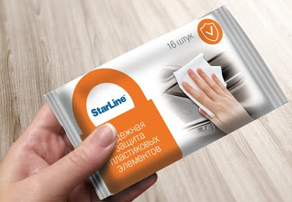 картинка Салфетки влажные для пластиковых панелей StarLine купить в магазине CAROBASS