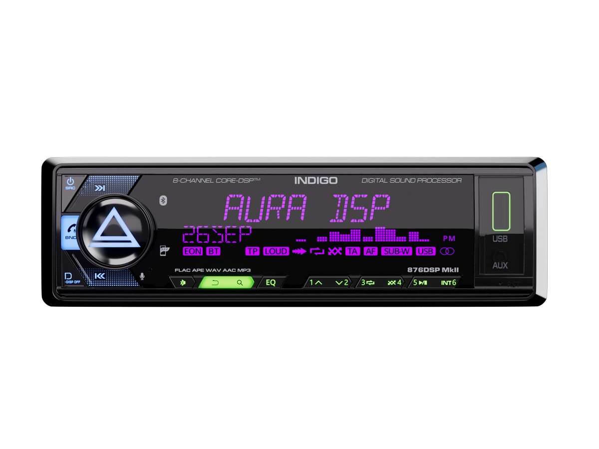 картинка Автомагнитола AURA INDIGO-876DSP MkII купить в магазине CAROBASS