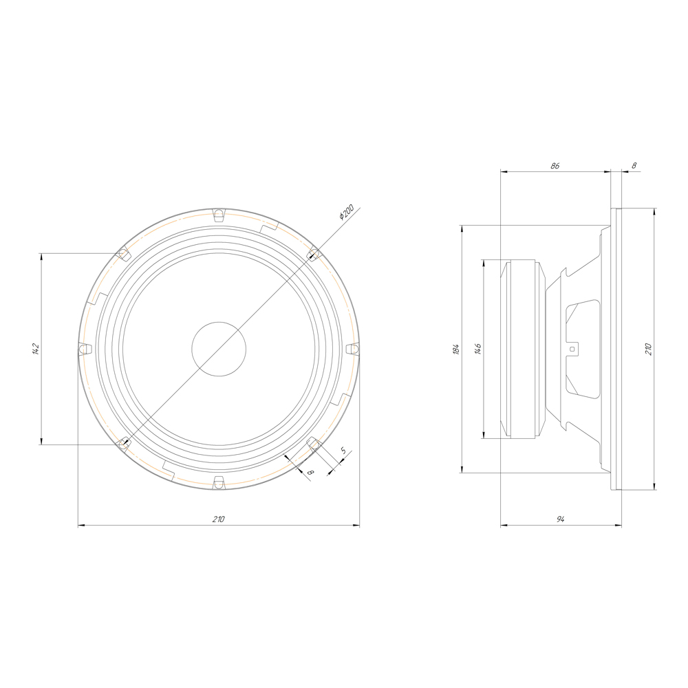 картинка AC 8" эстрадная ORIS LS-8015 купить в магазине CAROBASS