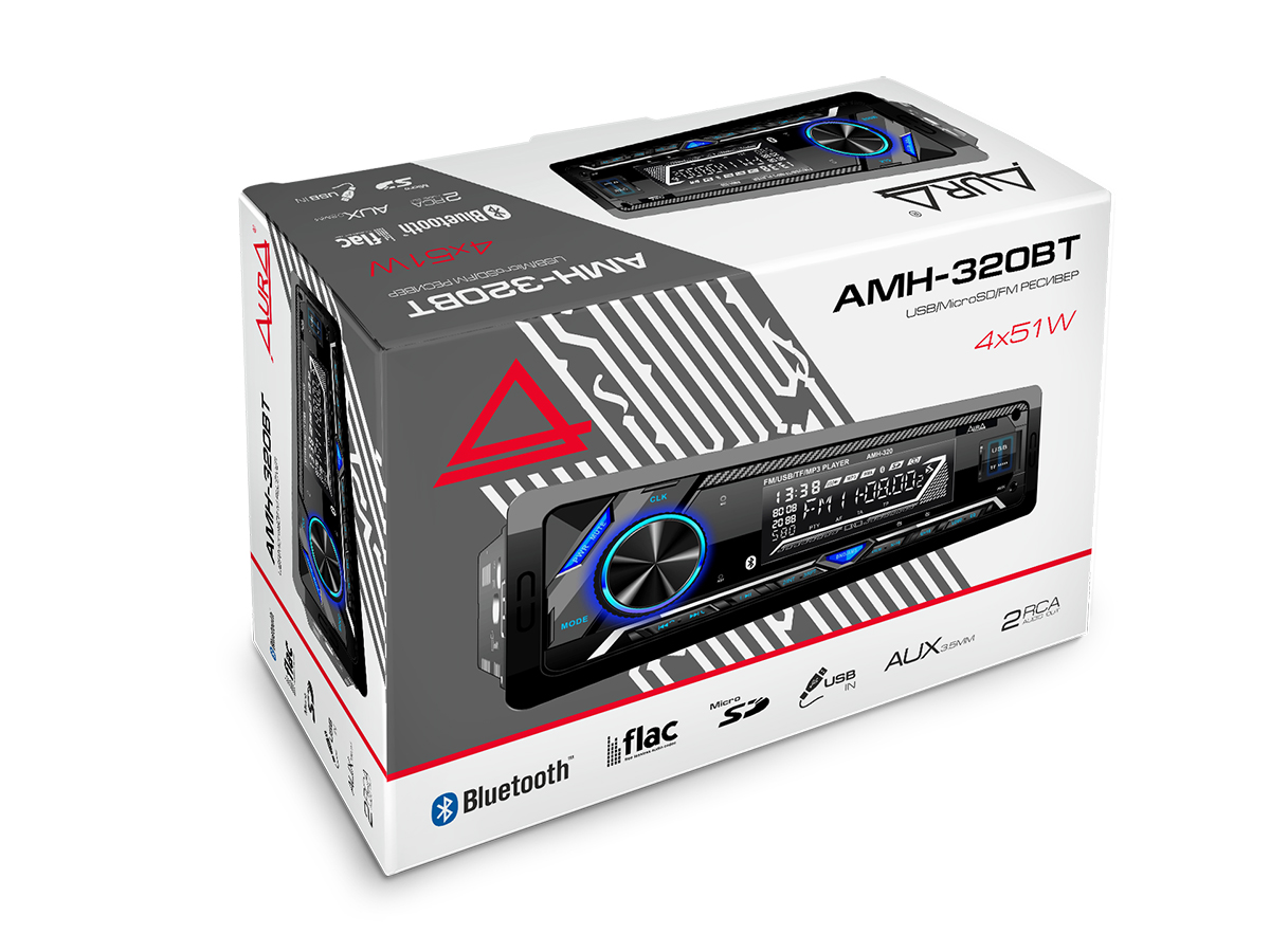картинка Автомагнитола AURA AMH-320BT купить в магазине CAROBASS