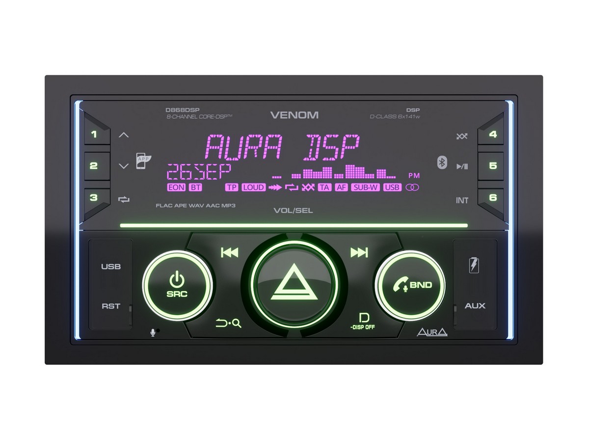 картинка Автомагнитола AURA VENOM-D868DSP купить в магазине CAROBASS