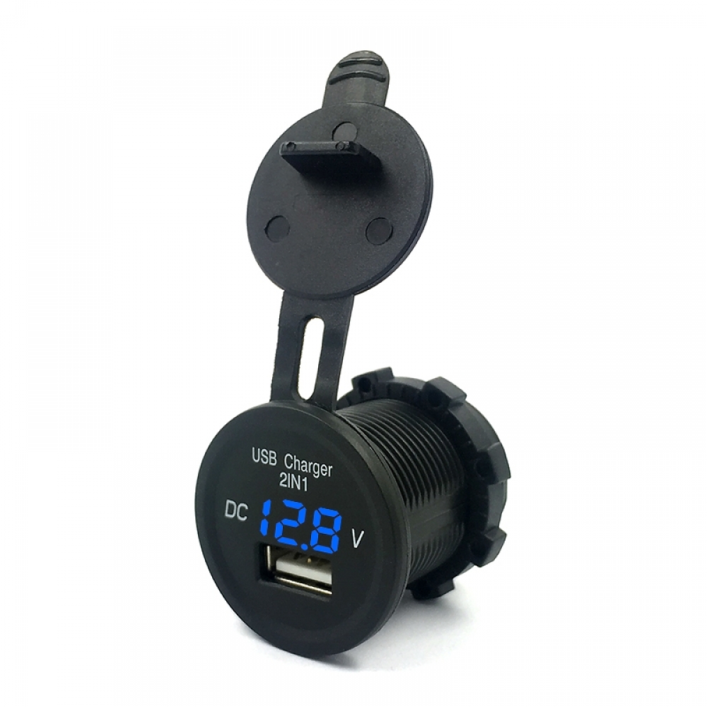 картинка Розетка врезная USB 2.1A KICX KVC-2.1-1B купить в магазине CAROBASS