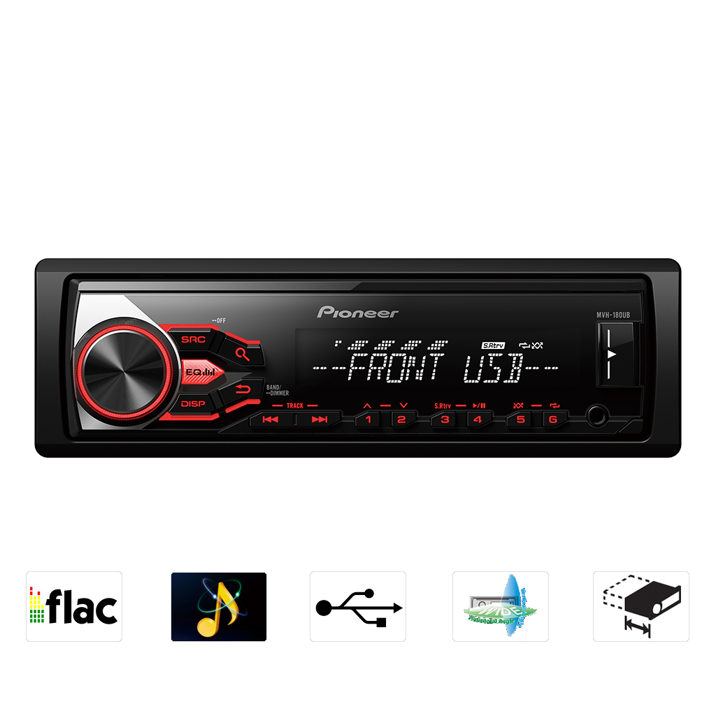 картинка Автомагнитола PIONEER MVH-180UB купить в магазине CAROBASS