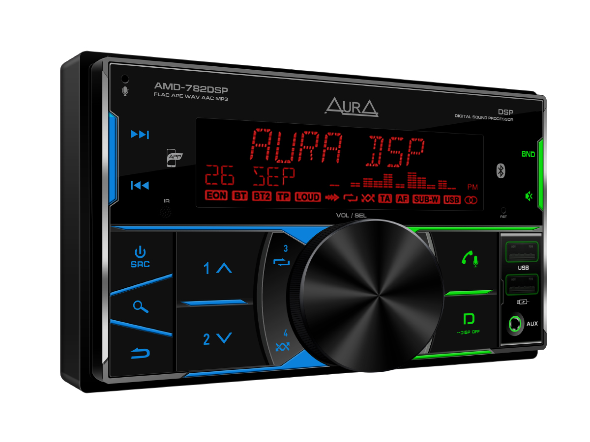 картинка Автомагнитола AURA AMD-782DSP купить в магазине CAROBASS