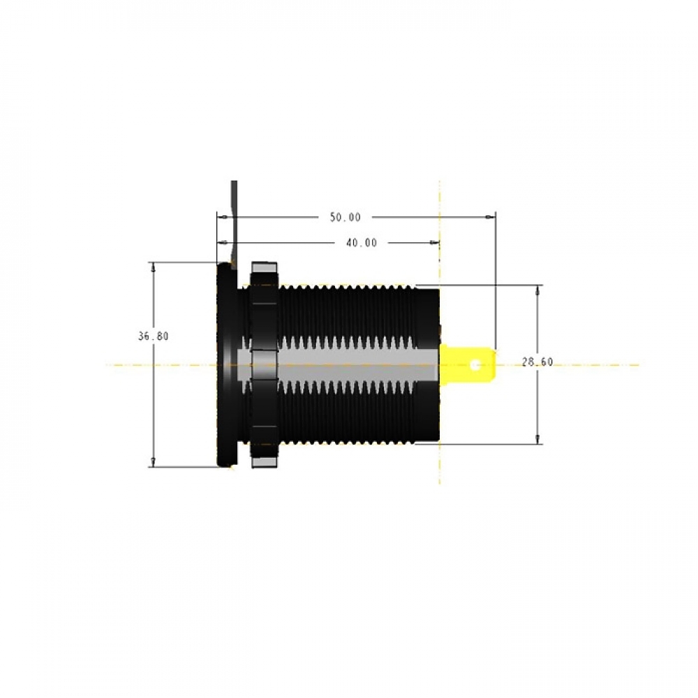 картинка Розетка врезная USB 2.1A KICX KVC-2.1-1R купить в магазине CAROBASS