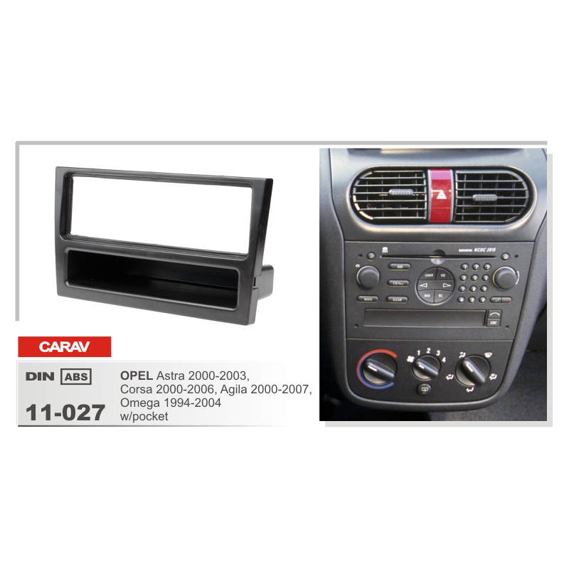 картинка Перехоная рамка 1DIN для OPEL 11-027 купить в магазине CAROBASS