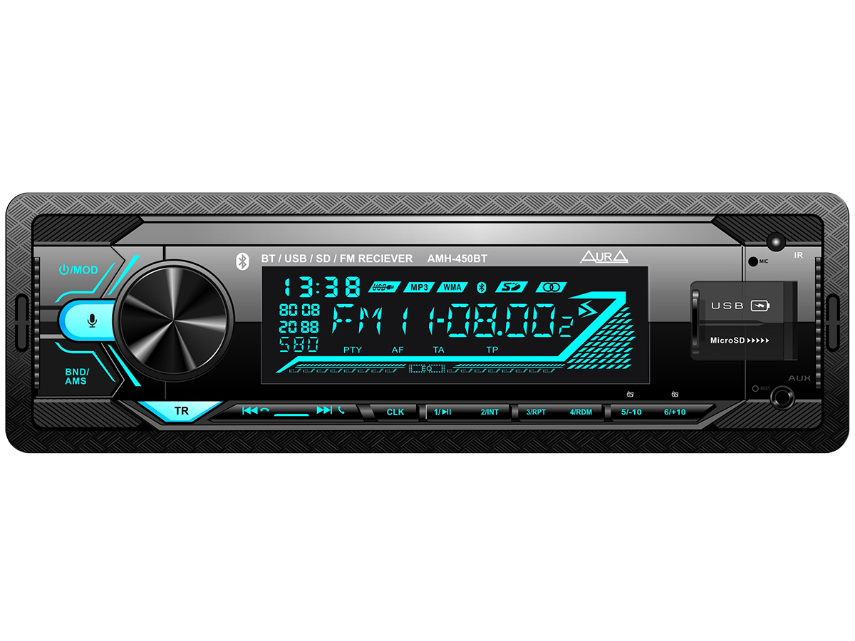 картинка Автомагнитола AURA FIREBALL-450BT купить в магазине CAROBASS